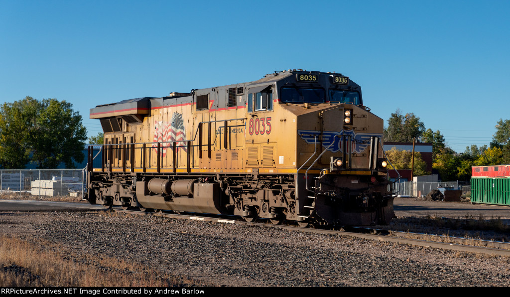 UP 8035 Returns from Yard Transfer